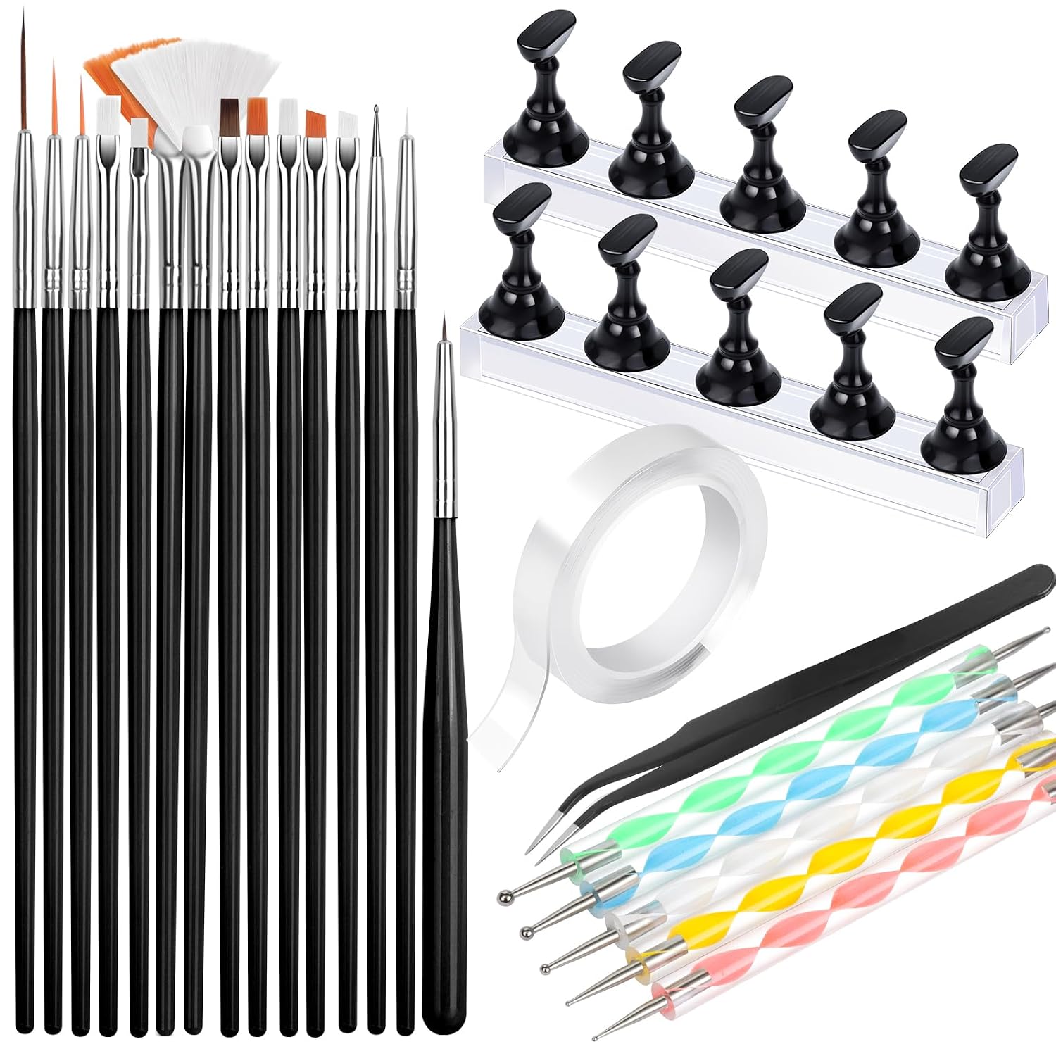 nail brush and dotting tool set — 23-Piece Nail Art Kit
