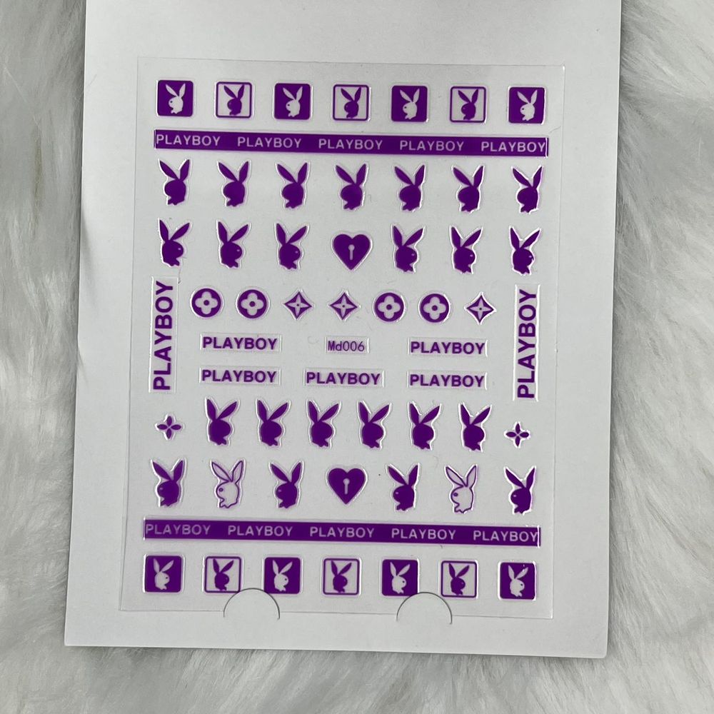 Purple Logo Nail Sticker: Fast Accent for Nail Art