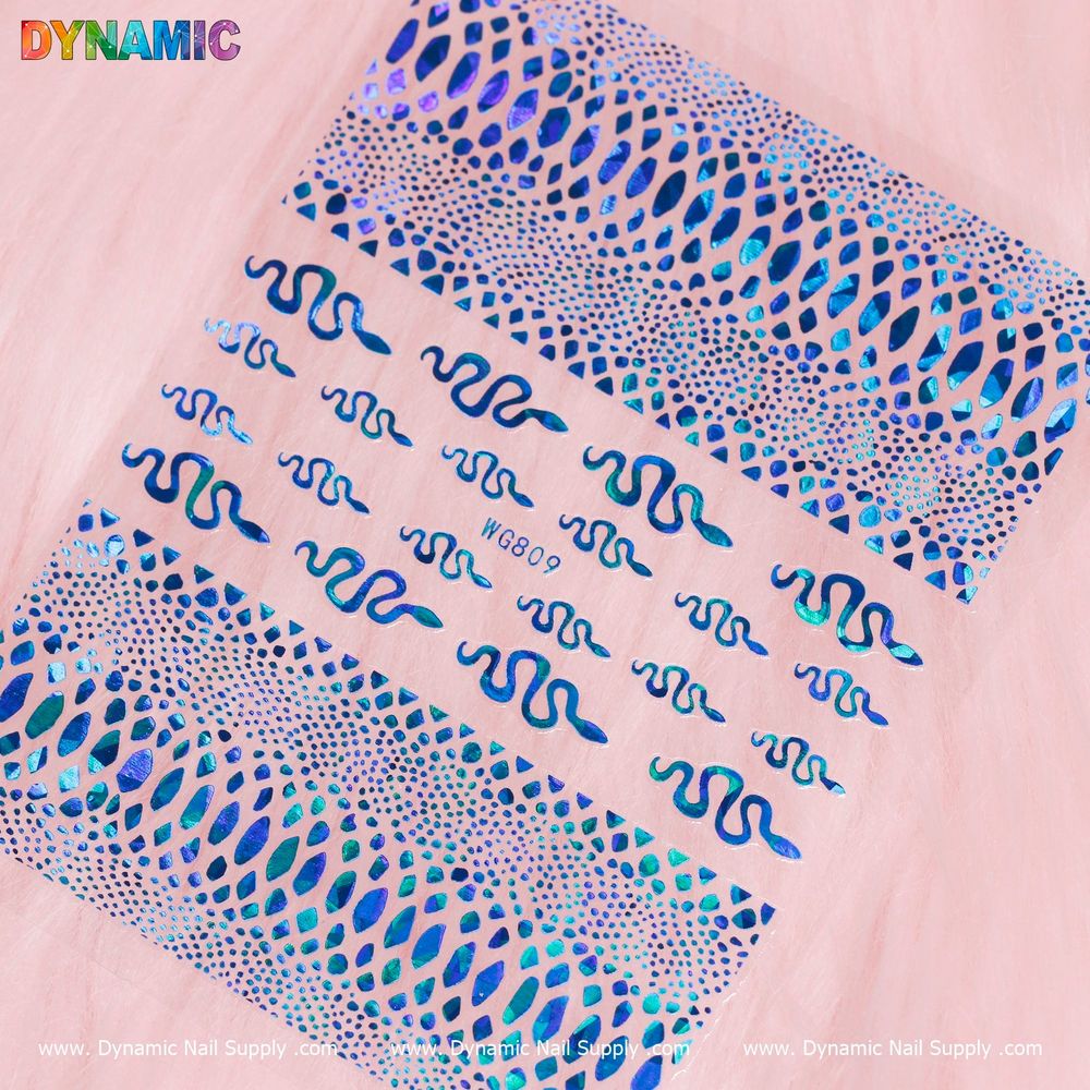Snake Skin Nail Water Decals: Blue Holographic Guide